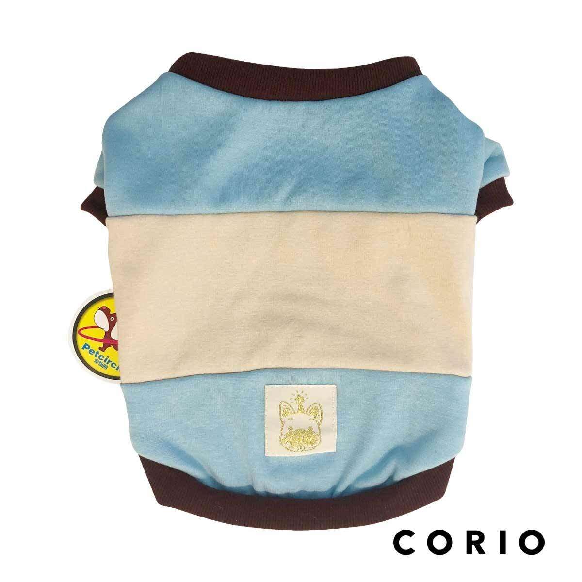 もっちりバイカラーTシャツ ブルー